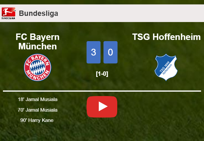 FC Bayern München tops TSG Hoffenheim 3-0. HIGHLIGHTS