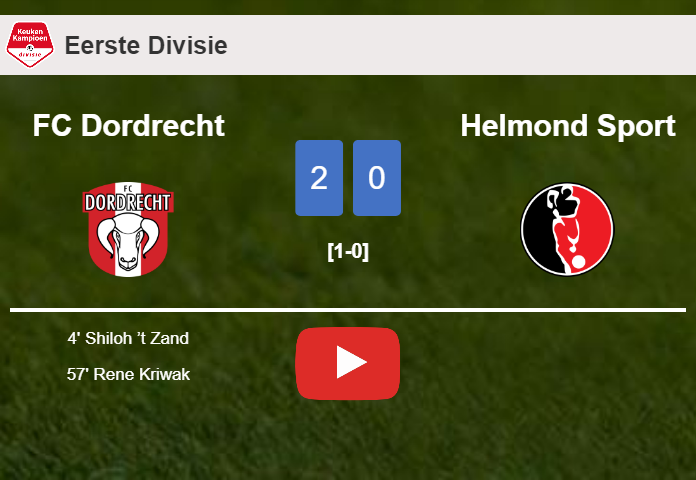 FC Dordrecht surprises Helmond Sport with a 2-0 win. HIGHLIGHTS