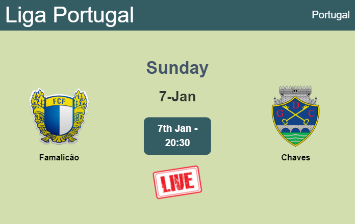 How to watch Famalicão vs. Chaves on live stream and at what time