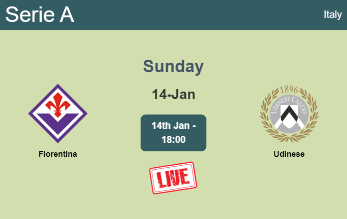 How to watch Fiorentina vs. Udinese on live stream and at what time