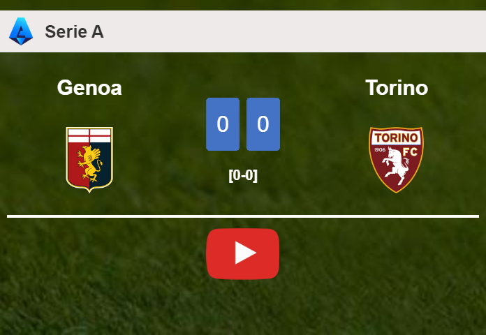 Genoa draws 0-0 with Torino on Saturday. HIGHLIGHTS