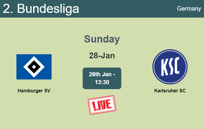 How to watch Hamburger SV vs. Karlsruher SC on live stream and at what time