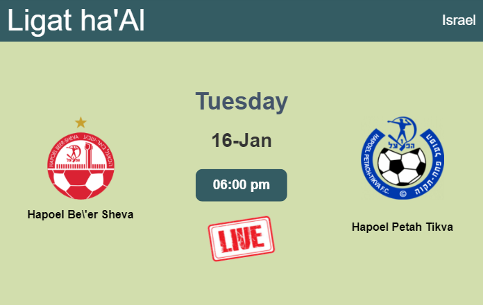 How to watch Hapoel Be'er Sheva vs. Hapoel Petah Tikva on live stream and at what time