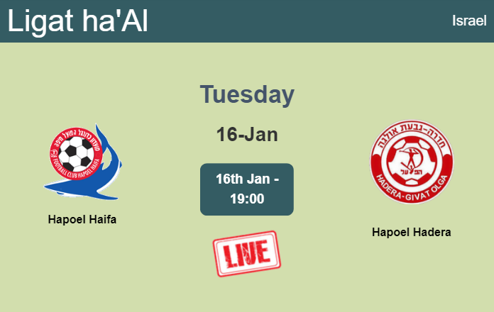 How to watch Hapoel Haifa vs. Hapoel Hadera on live stream and at what time