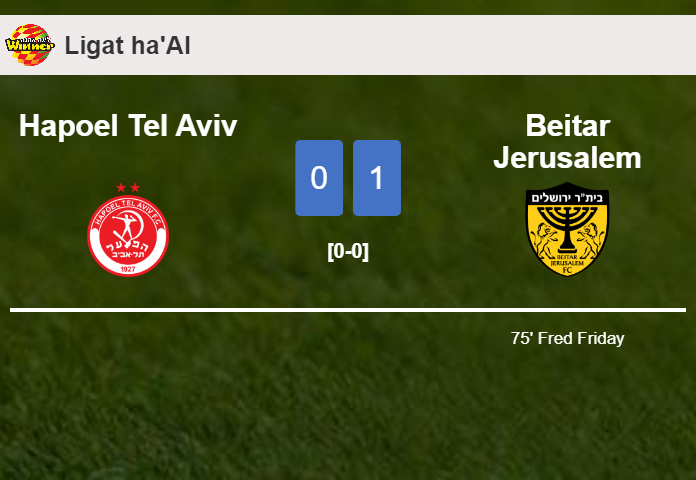 Beitar Jerusalem conquers Hapoel Tel Aviv 1-0 with a goal scored by F. Friday