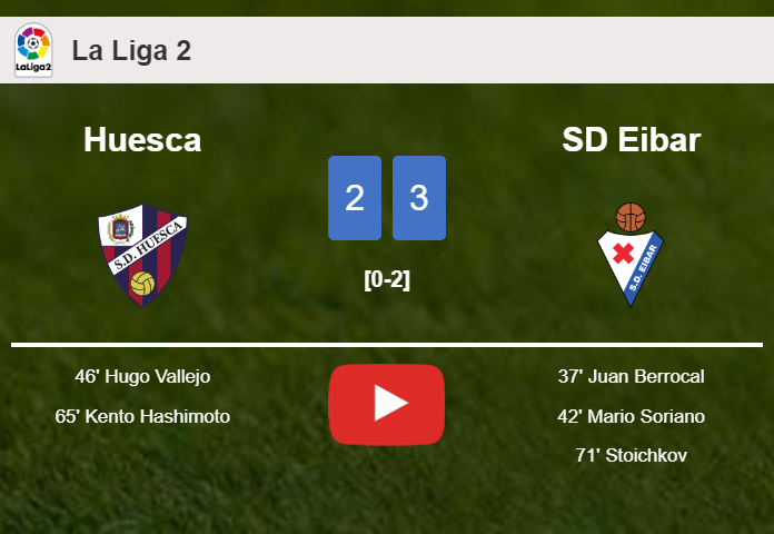 SD Eibar defeats Huesca 3-2. HIGHLIGHTS