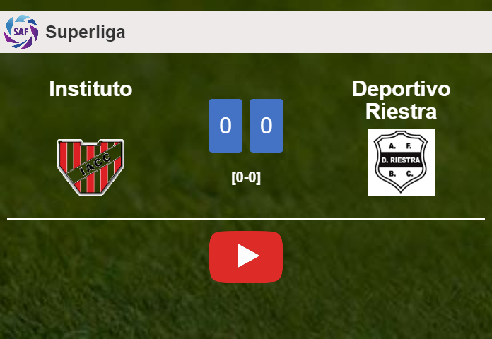 Instituto draws 0-0 with Deportivo Riestra on Thursday. HIGHLIGHTS