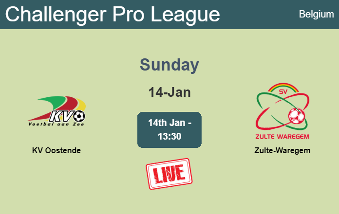 How to watch KV Oostende vs. Zulte-Waregem on live stream and at what time