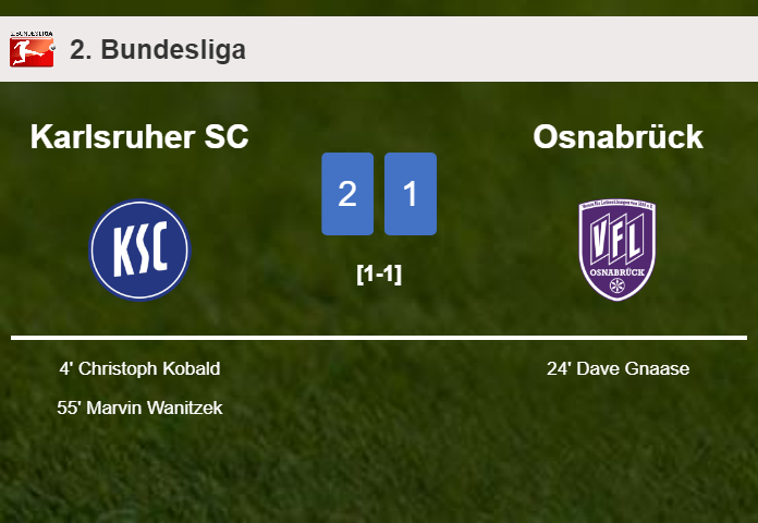 Karlsruher SC prevails over Osnabrück 2-1