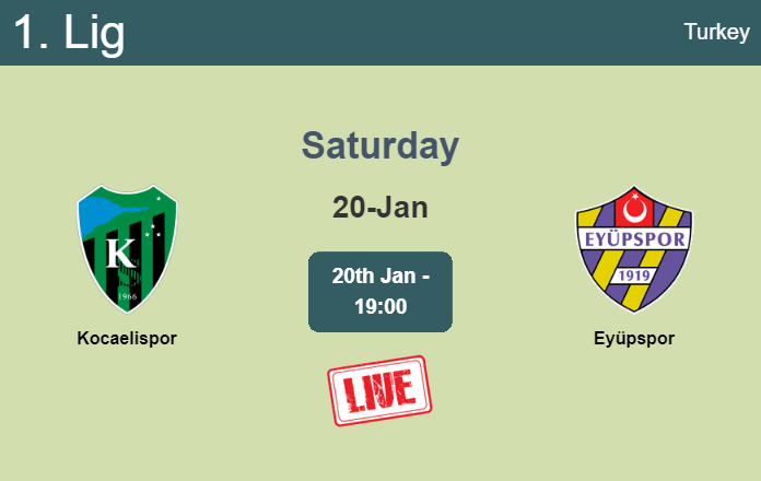 How to watch Kocaelispor vs. Eyüpspor on live stream and at what time
