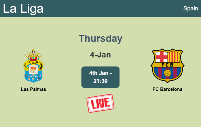 How to watch Las Palmas vs. FC Barcelona on live stream and at what time