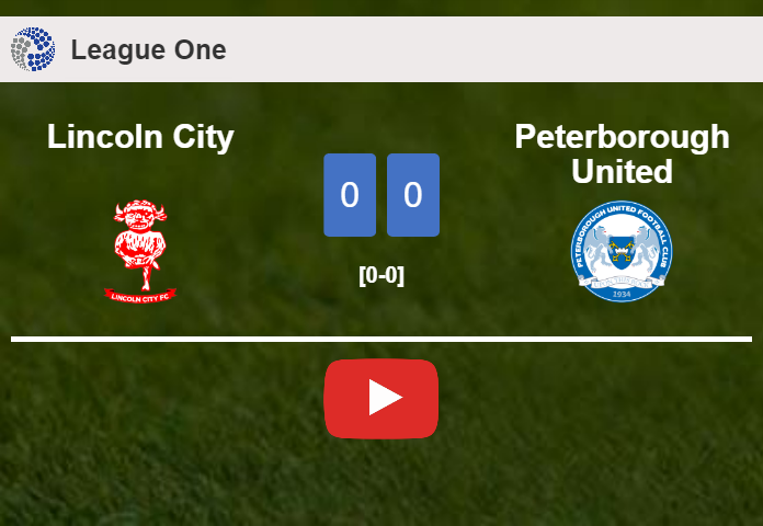 Lincoln City draws 0-0 with Peterborough United on Saturday. HIGHLIGHTS