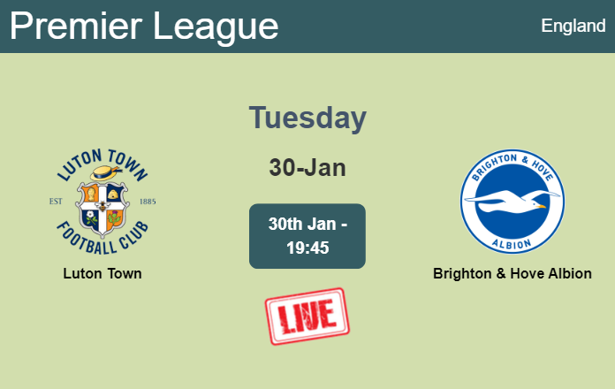 How to watch Luton Town vs. Brighton & Hove Albion on live stream and at what time