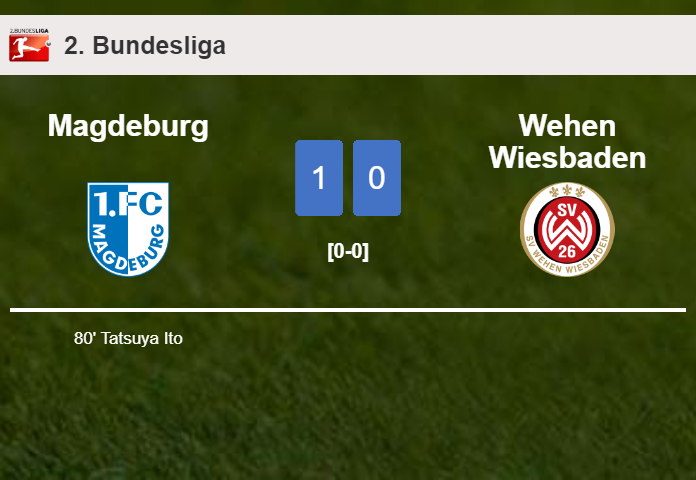 Magdeburg prevails over Wehen Wiesbaden 1-0 with a goal scored by T. Ito