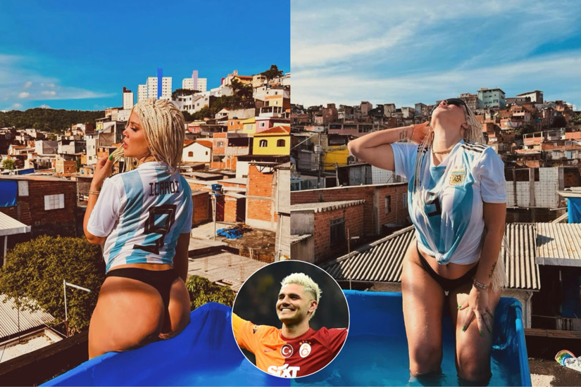 Mauro Icardi’s Wanda Nara's Stylish Rooftop Transformation: A Pictorial Feast For Fans