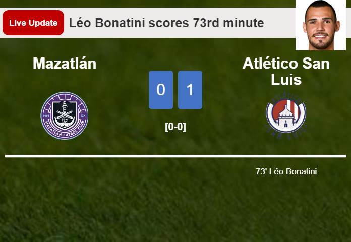 Mazatlán vs Atlético San Luis live updates: Léo Bonatini scores opening goal in Liga MX encounter (0-1)