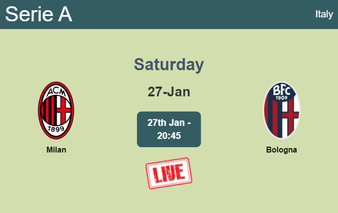 How to watch Milan vs. Bologna on live stream and at what time