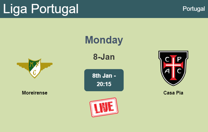 How to watch Moreirense vs. Casa Pia on live stream and at what time