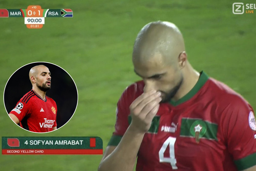 Moroccan Midfielder Sofyan Amrabat's Bizarre Red Card Drama In Afcon Exit