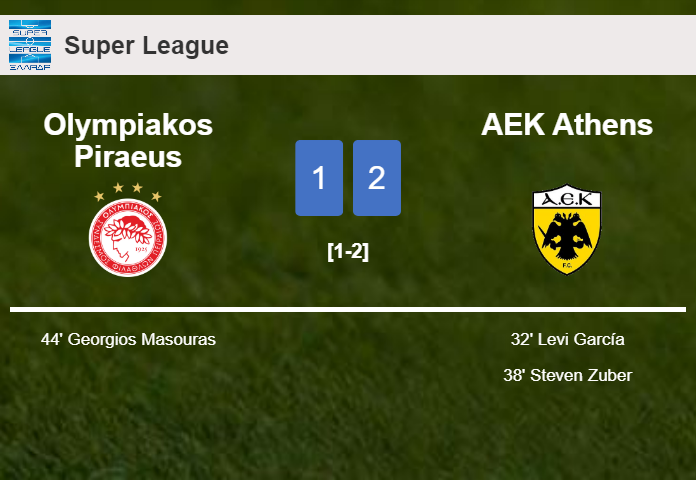 AEK Athens beats Olympiakos Piraeus 2-1