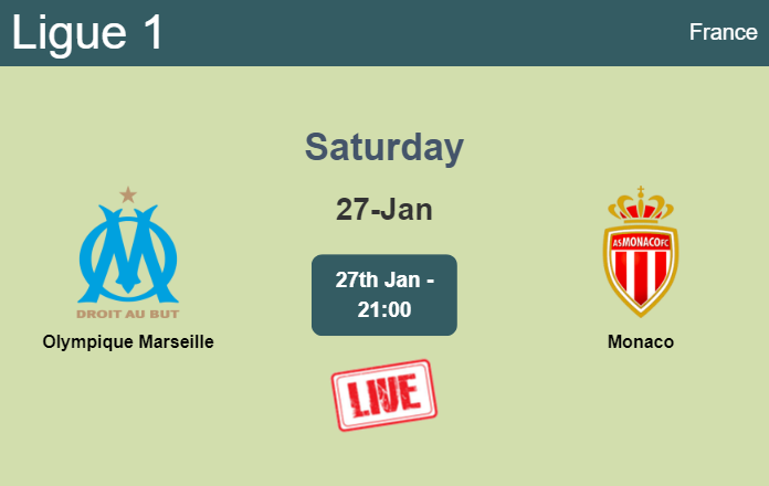How to watch Olympique Marseille vs. Monaco on live stream and at what time
