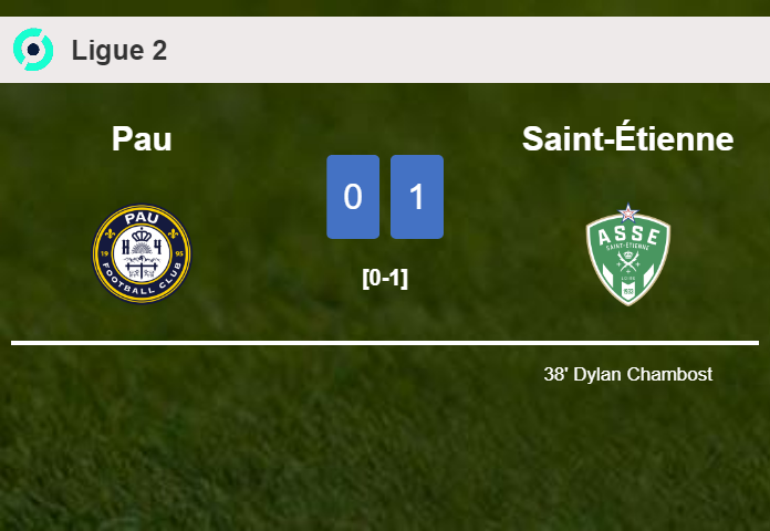 Saint-Étienne conquers Pau 1-0 with a goal scored by D. Chambost
