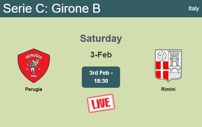 How to watch Perugia vs. Rimini on live stream and at what time