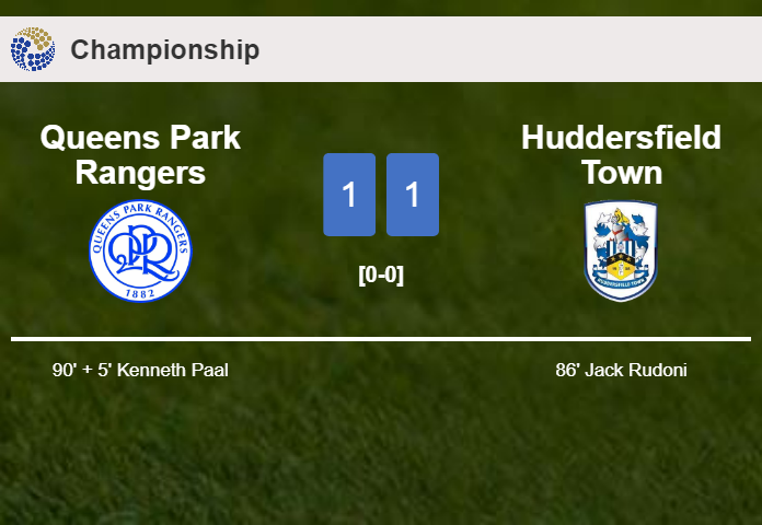 Queens Park Rangers grabs a draw against Huddersfield Town