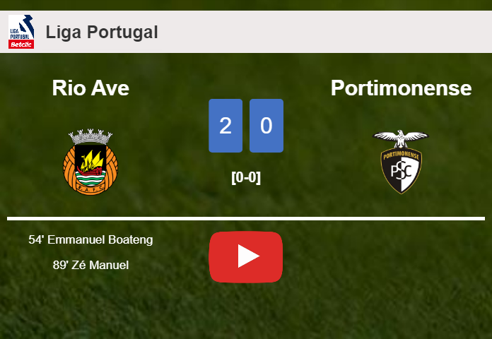 Rio Ave conquers Portimonense 2-0 on Sunday. HIGHLIGHTS