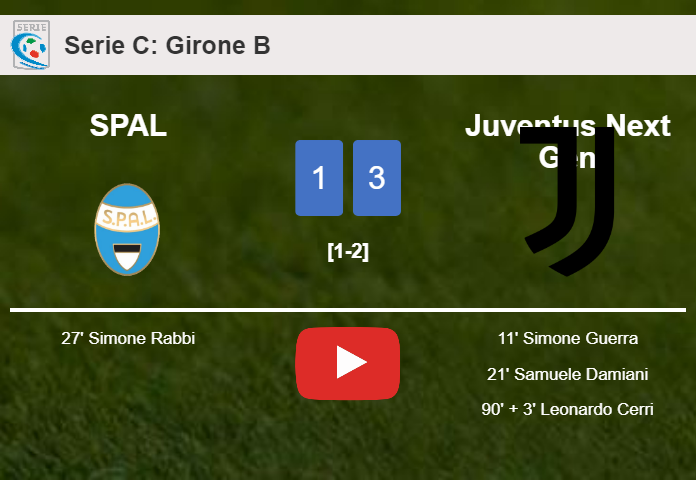 Juventus Next Gen defeats SPAL 3-1. HIGHLIGHTS