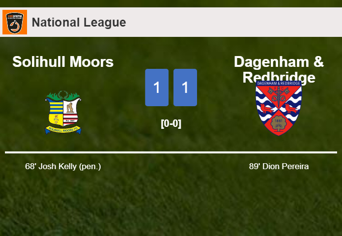 Dagenham & Redbridge clutches a draw against Solihull Moors