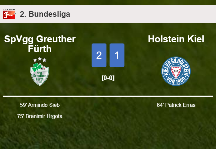 SpVgg Greuther Fürth defeats Holstein Kiel 2-1