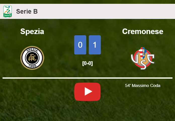 Cremonese defeats Spezia 1-0 with a goal scored by M. Coda. HIGHLIGHTS
