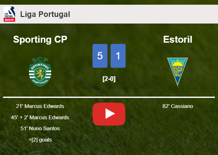 Sporting CP wipes out Estoril 5-1 with a fantastic performance. HIGHLIGHTS