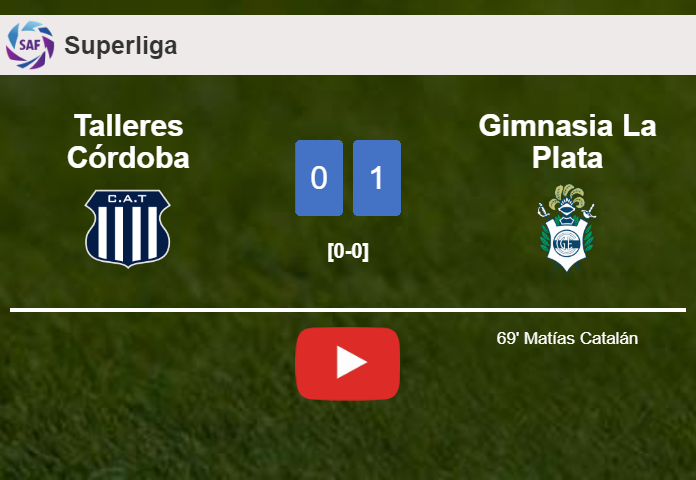 Gimnasia La Plata defeats Talleres Córdoba 1-0 with a late and unfortunate own goal from M. Catalán. HIGHLIGHTS