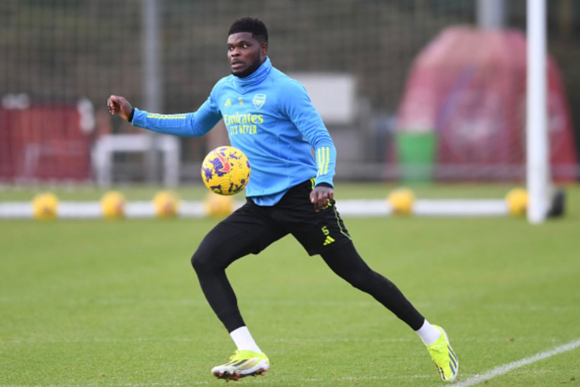 Thomas Partey Boosts Arsenal: Returns To Full Training After Injury Layoff