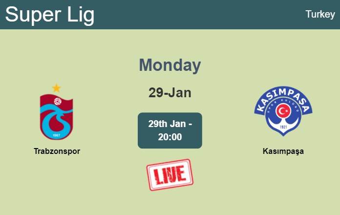 How to watch Trabzonspor vs. Kasımpaşa on live stream and at what time
