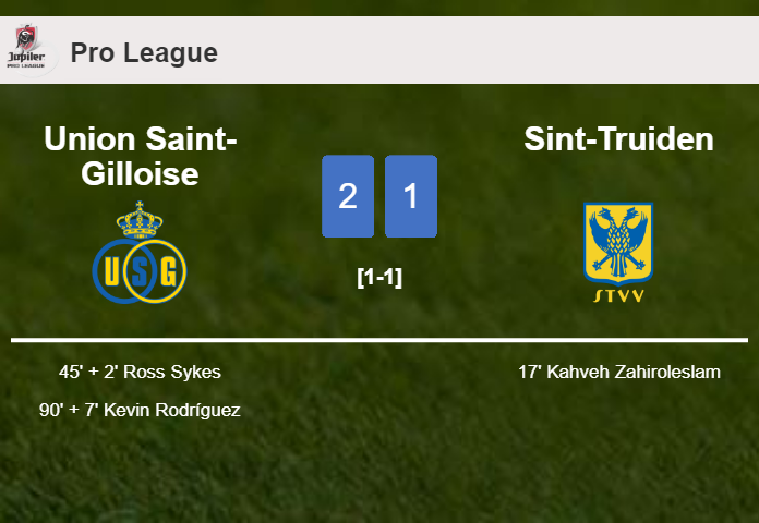 Union Saint-Gilloise recovers a 0-1 deficit to defeat Sint-Truiden 2-1
