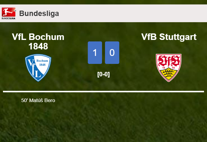 VfL Bochum 1848 conquers VfB Stuttgart 1-0 with a goal scored by M. Bero