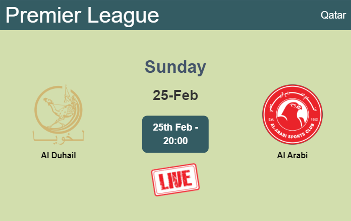 How to watch Al Duhail vs. Al Arabi on live stream and at what time