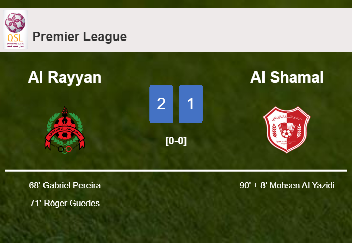 Al Rayyan grabs a 2-1 win against Al Shamal
