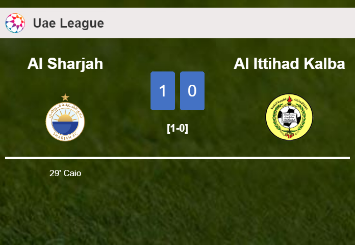 Al Sharjah overcomes Al Ittihad Kalba 1-0 with a goal scored by Caio