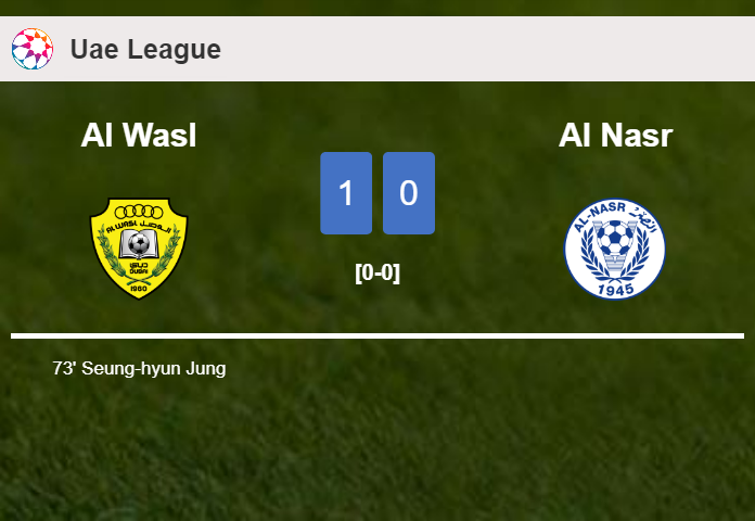 Al Wasl overcomes Al Nasr 1-0 with a goal scored by S. Jung