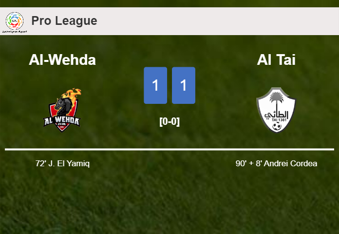 Al Tai grabs a draw against Al-Wehda