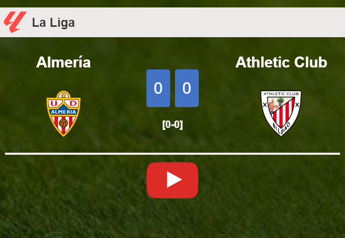 Almería stops Athletic Club with a 0-0 draw. HIGHLIGHTS