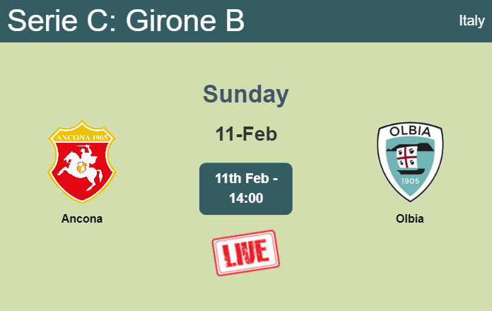 How to watch Ancona vs. Olbia on live stream and at what time