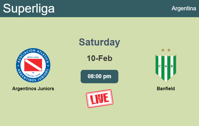 How to watch Argentinos Juniors vs. Banfield on live stream and at what time