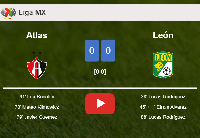 Atlas draws 0-0 with León with Unai Bilbao missing a penalty. HIGHLIGHTS