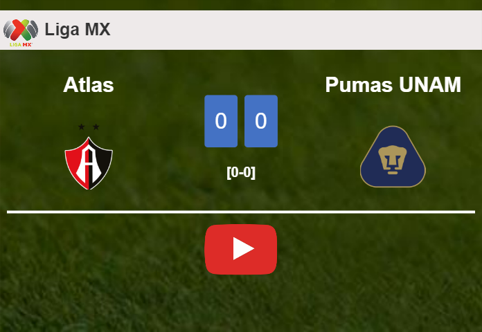 Atlas stops Pumas UNAM with a 0-0 draw. HIGHLIGHTS