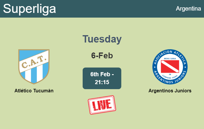 How to watch Atlético Tucumán vs. Argentinos Juniors on live stream and at what time